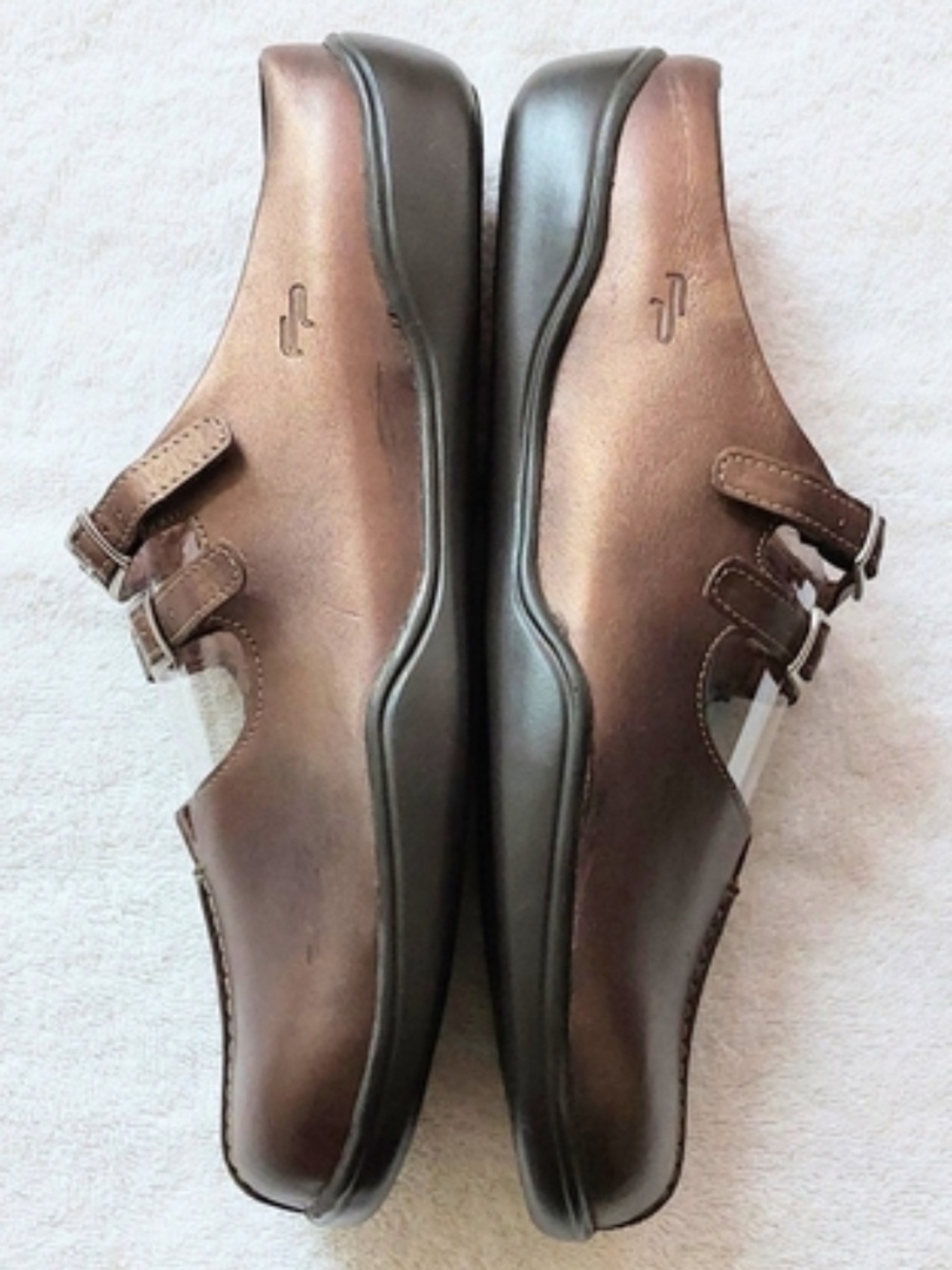 Birkenstock double-strap Mary-Jane metallic bronze brown flats EU40 = US9 = UK7 - Picture 6 of 7